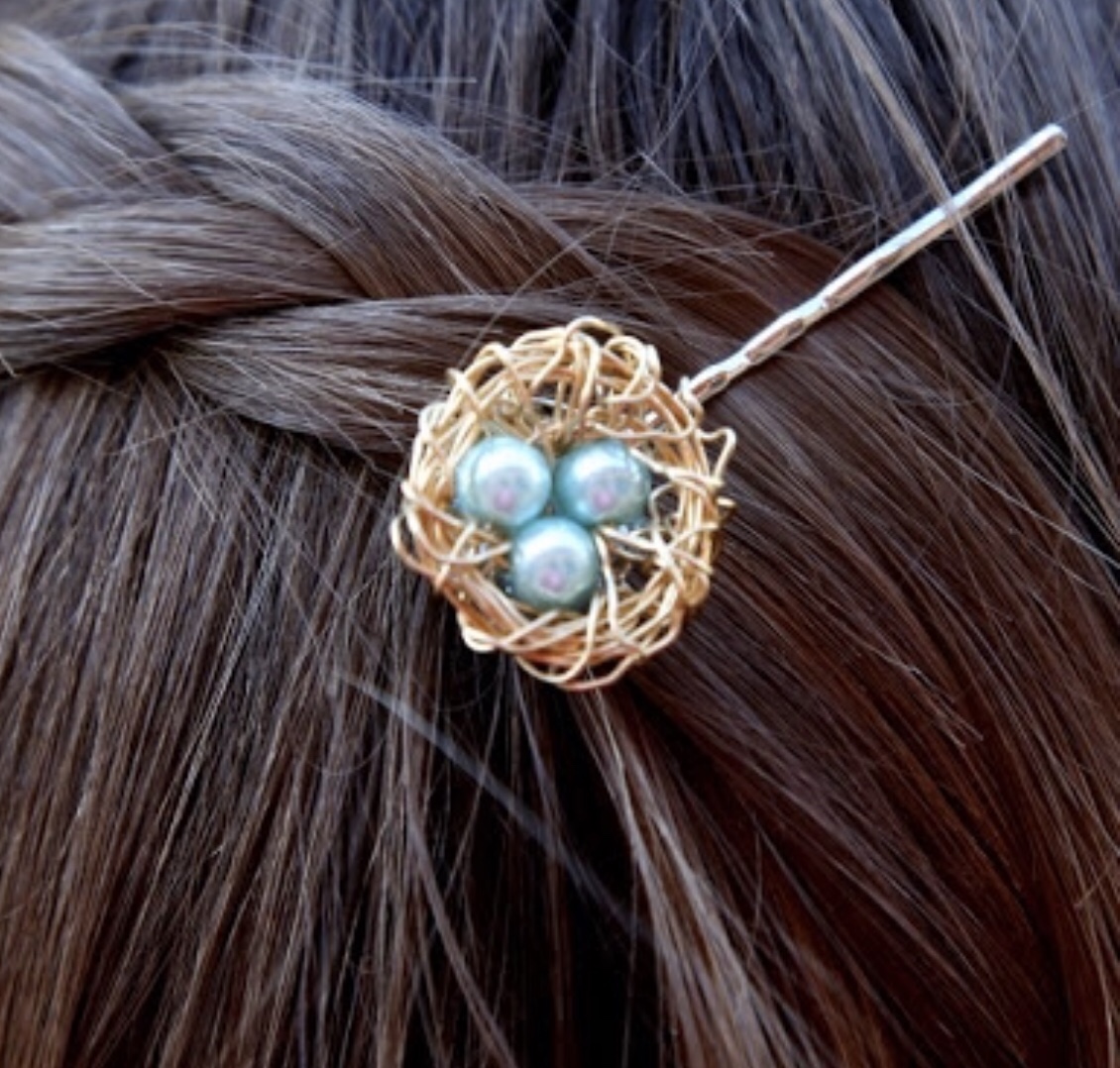 Wire Birds Nest Bobby Pins