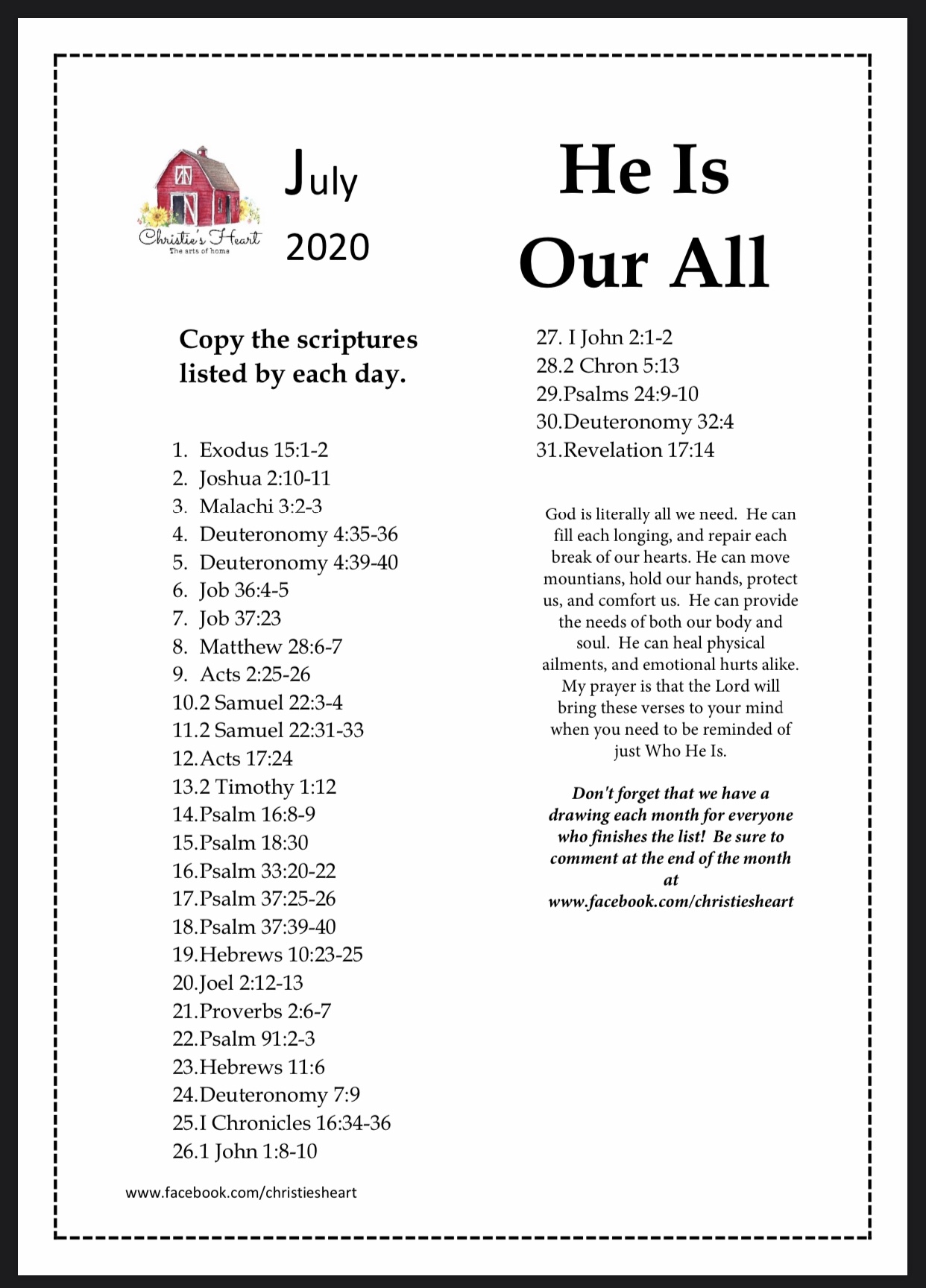 God is Our All – Scripture Writing